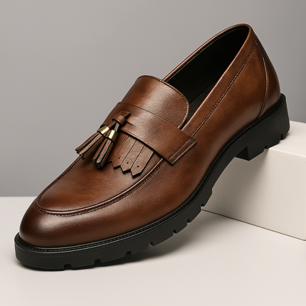 London Leather Tassel Loafers