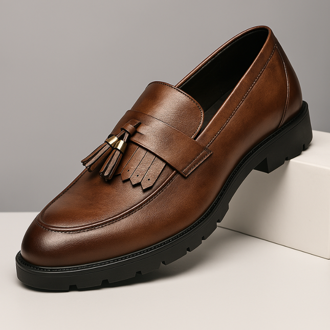 London Leather Tassel Loafers
