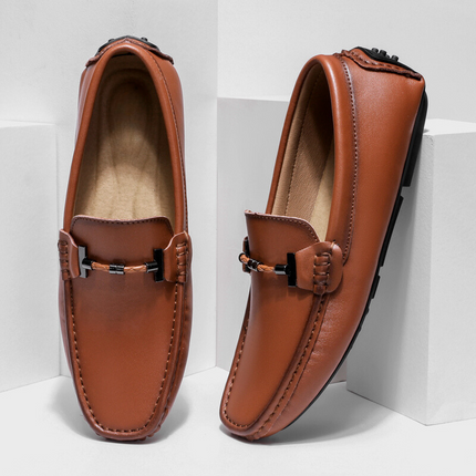 Mocassins en cuir véritable Luciano