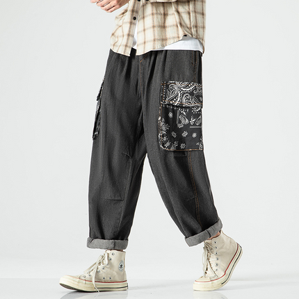 Maddox Paisley Denim Joggers