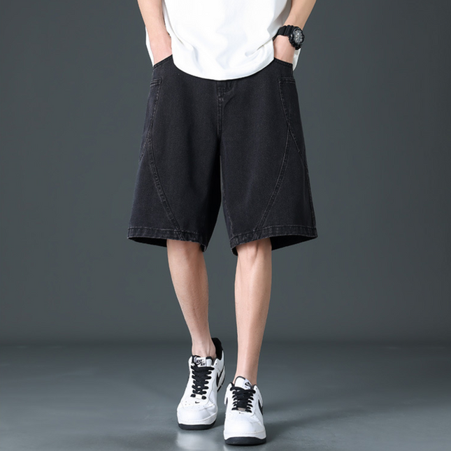 Delano Wide-Leg Denim Shorts