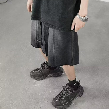 Sonic Fringe Denim Shorts