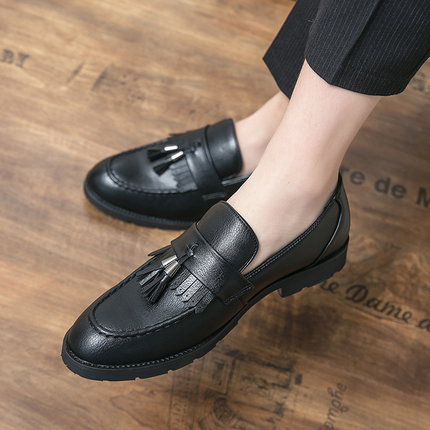 London Leather Tassel Loafers