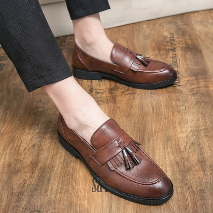 London Leather Tassel Loafers