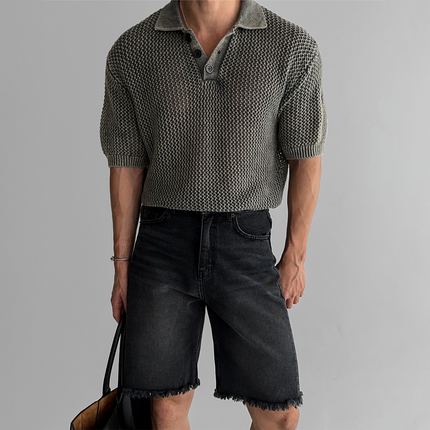 Harvey Waffle Polo Shirt