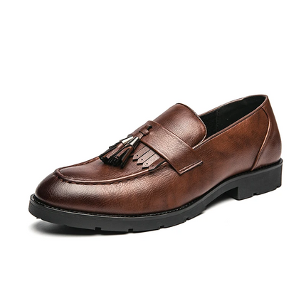 London Leather Tassel Loafers