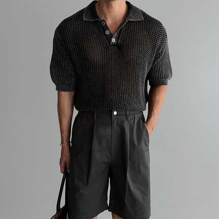 Harvey Waffle Polo Shirt