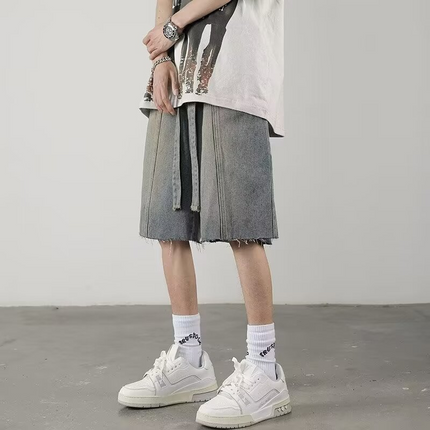 Sonic Fringe Denim Shorts
