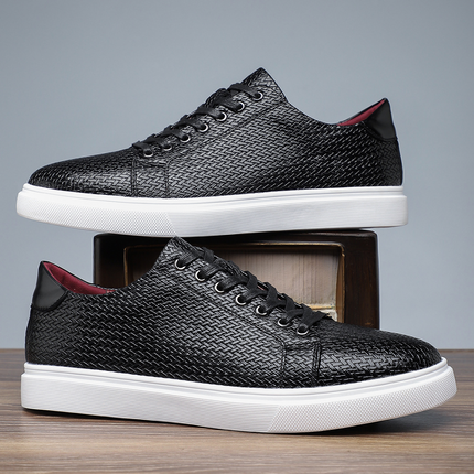 Salvatore Woven Leather Sneakers