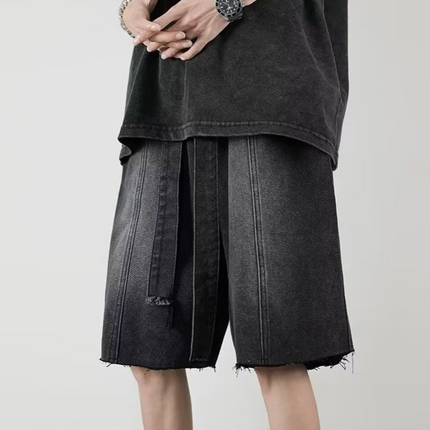 Sonic Fringe Denim Shorts