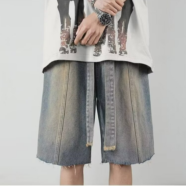 Sonic Fringe Denim Shorts