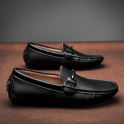 Mocassins en cuir véritable Luciano