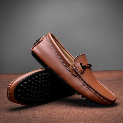 Mocassins en cuir véritable Luciano