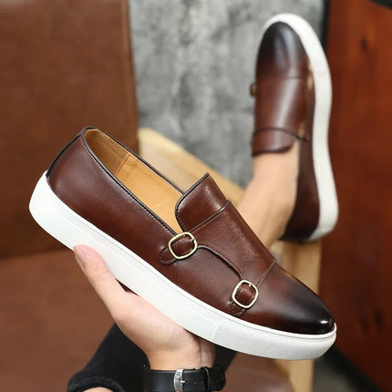 Mocassins en cuir véritable Milano