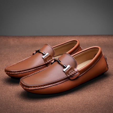 Mocassins en cuir véritable Luciano