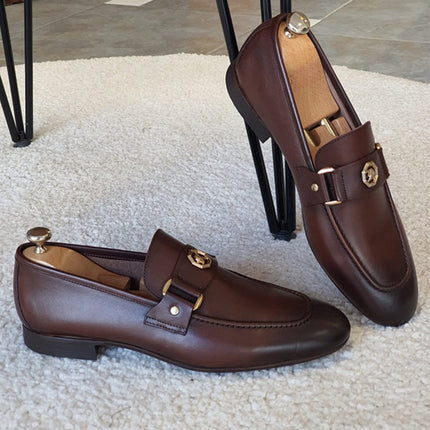 Mocassins en cuir véritable italien Milan